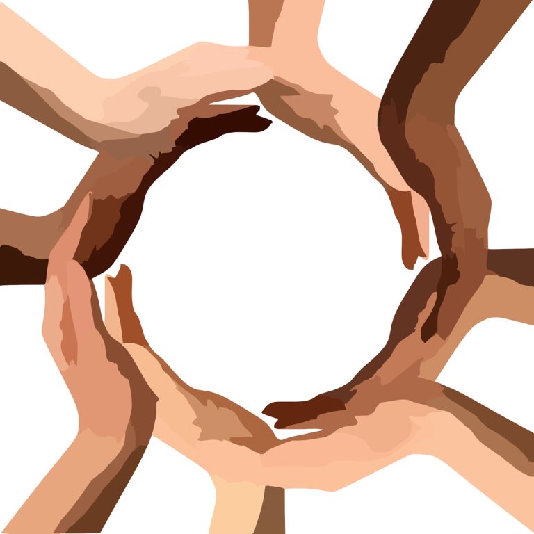 circle, hands, teamwork